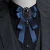 Men's Jewelry Accessories Rhinestones Bow Brooch Crystal Necktie Suit Shirt Collar Pin Bow Tie