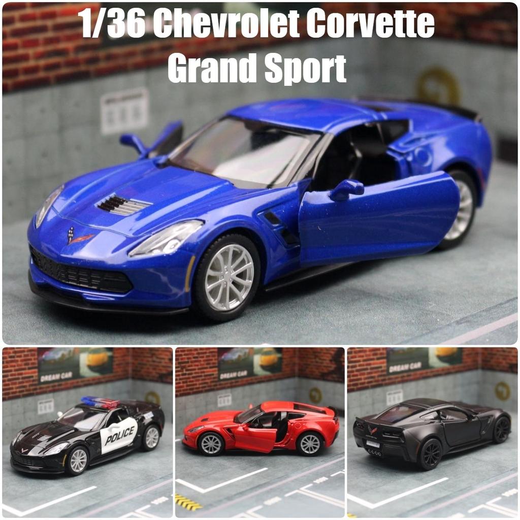 Chevrolet Corvette C7 Grand Sport Симуляция Литая модель и игрушечный автомобиль Машинка с инерционным механизмом и открывающимися дверями RMZ city 1:36 Металлических Моделей Суперкаров