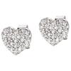Boucles d'oreilles - AMEN - Coeur - Argent 925 - Zircons - Femme