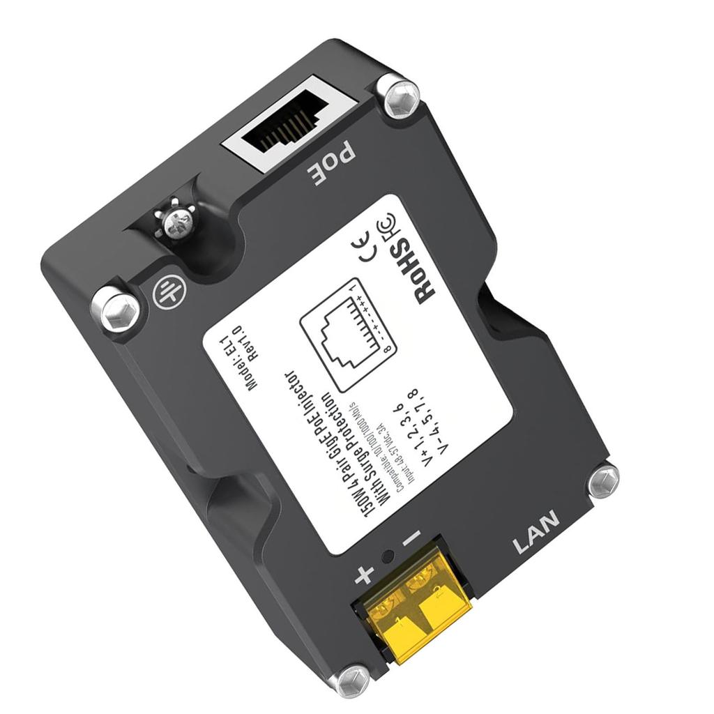 Инжектор PoE 150 Вт DC48?Инжектор питания через Ethernet 57 В 3 А и комплект адаптеров Dishy V2 - RJ45