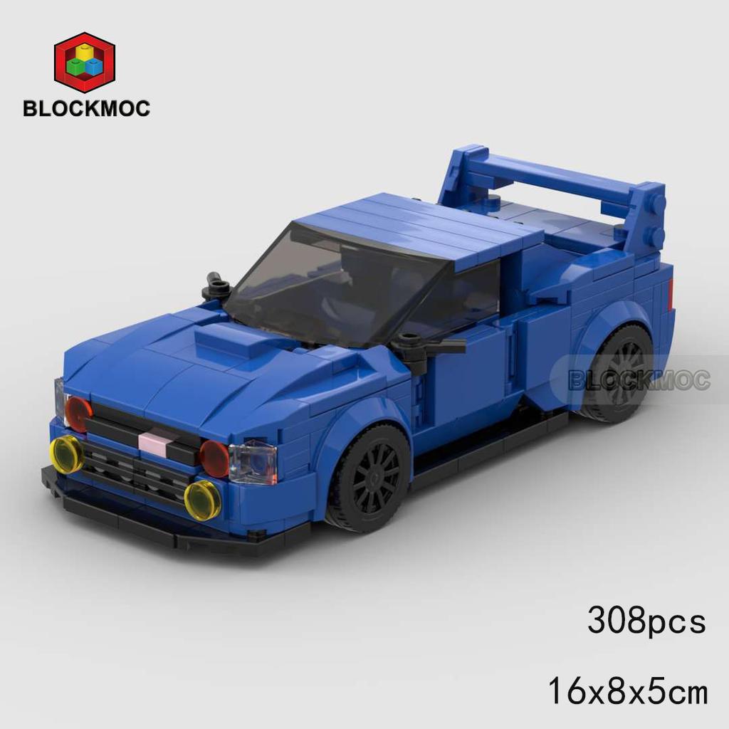 MOC Кубики Синий BRZ STi WRX K508 22b Sti Гоночный Спортивный Автомобиль Гонщик Строительные Блоки Креативные Гаражные Игрушки для Мальчика