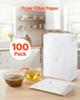 100 Pack Fryer Filter Paper, Replacement Deep Fryer Filter Sheets for 38/55L Commercial Mobile Fryer Filter Machine, Extend Oil Life for Improved