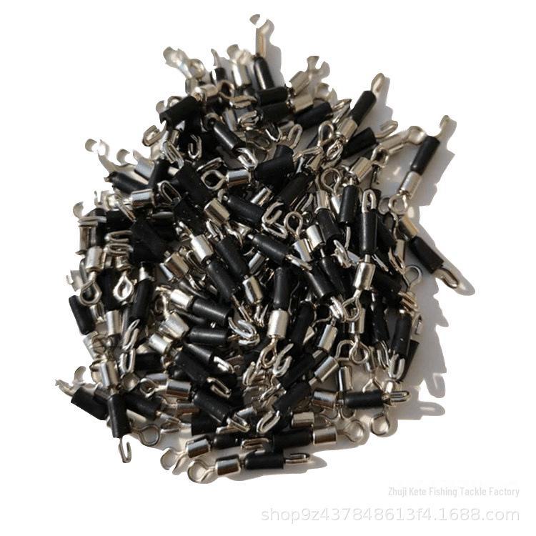 Quick Clip Anti-Tangle Swivel Connector with Eight-Shaped Ring and Opening Pin for Fishing