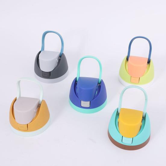 Крышка для бутылки с водой с трубочкой, крышка из пищевого пластика без содержания бисфенола А с ручкой, устойчивая к брызгам крышка, сменные колпачки для кофейной кружки-холодильника