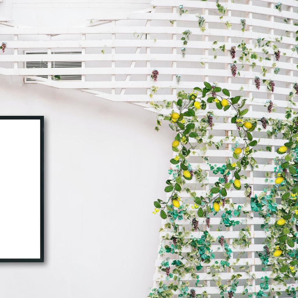 1 шт., искусственные зеленые растения из ротанга с лимоном, принадлежности для декора