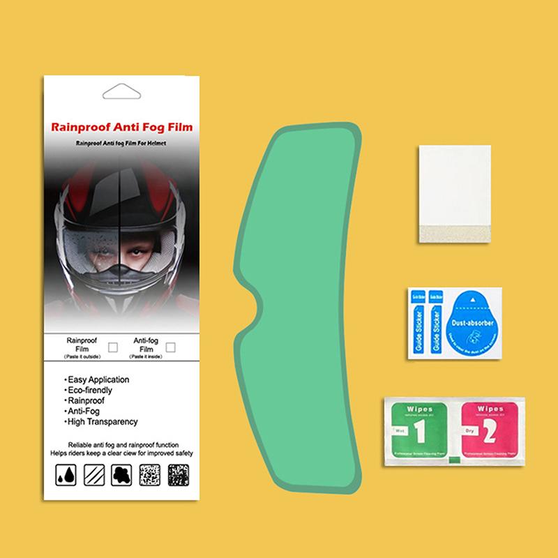 Мотоциклетный шлем Прозрачная противотуманная пленка, защищающая от дождя, линзы шлема, прочное нанопокрытие, наклейка, аксессуары для мотоциклетного шлема для вождения
