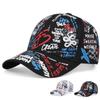 Fashion Graffiti Print Cotton Hats Personality Hip Hop Baseball Hat Spring and Autumn Outdoor Sun Cap Couple Caps