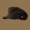 Warm Suede Berets Flat Top Artist Hat Vintage Newsboy Hat  Daily