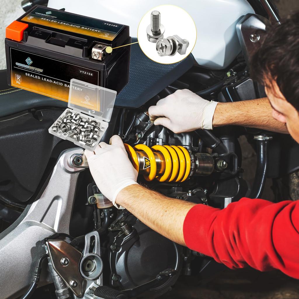 Комплект болтов клемм аккумулятора мотоцикла с квадратными гайками M6x10 мм 12 мм 16 мм 20 мм Винты и гайки аккумулятора мотоцикла из нержавеющей стали универсальные для ATV Bi