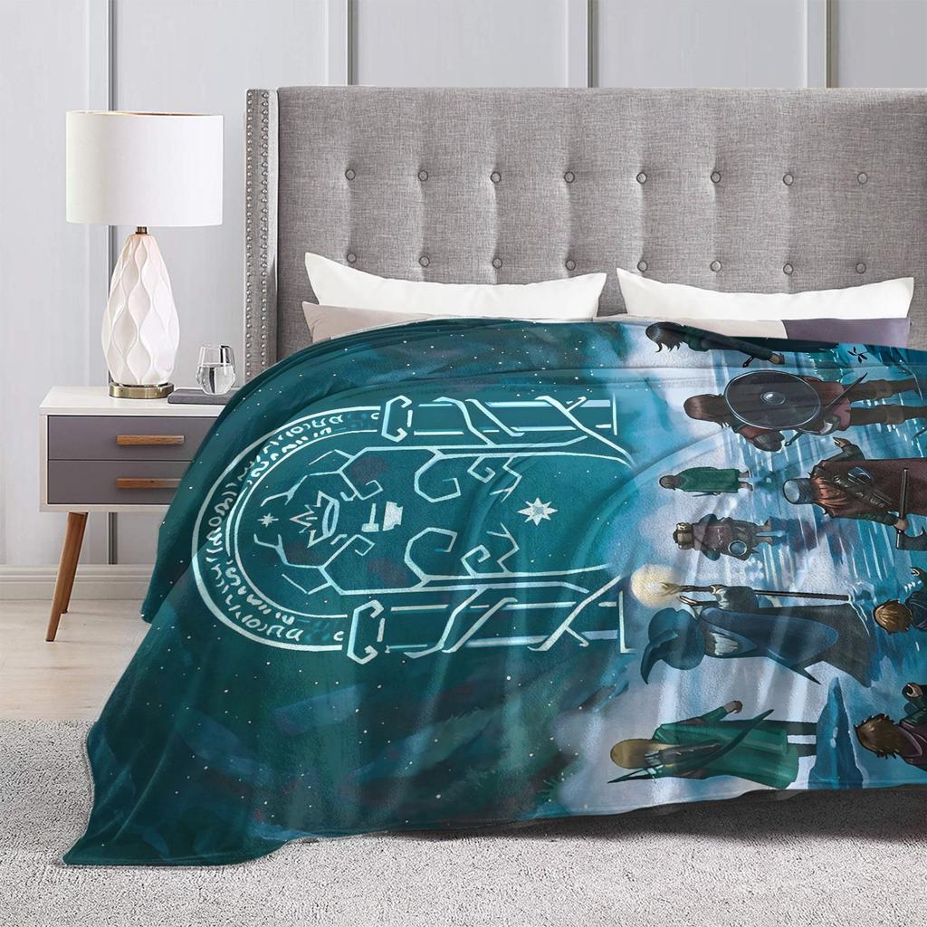 L-Lords Of The R-Rings Blanket Airplane Travel Flannel Throw Blanket For Couch Chair Sofa Bed Quality Bedspread