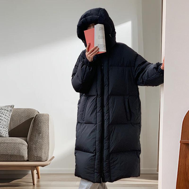 Средние и длинные пуховики женские пуховые утиные пуховые куртки зима 2024 новые корейские версии женские пуховики высокого класса для женщин