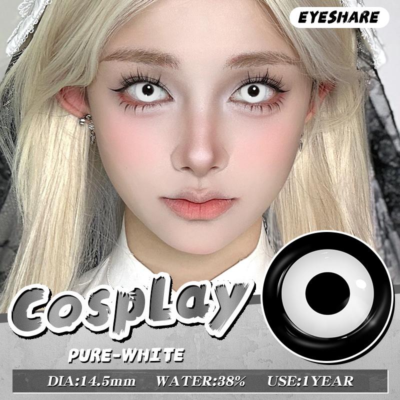 Eyeshare 1 пара цветных контактных линз для Хэллоуина, линзы для косплея, линзы для аниме-аксессуаров, цветные контактные линзы на год