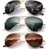 New Double Bridge Aviation Sunglasse Woman Alloy Frame Sun Glasses Men UV400 Pilot Round Gradient Mirror Women Glasses