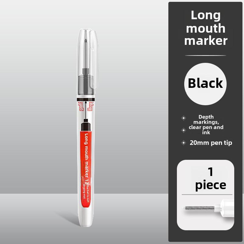 Jin Wannian 45mm Long-Head Refillable Waterproof Marker Pen for Deep Hole Woodworking and Construction.