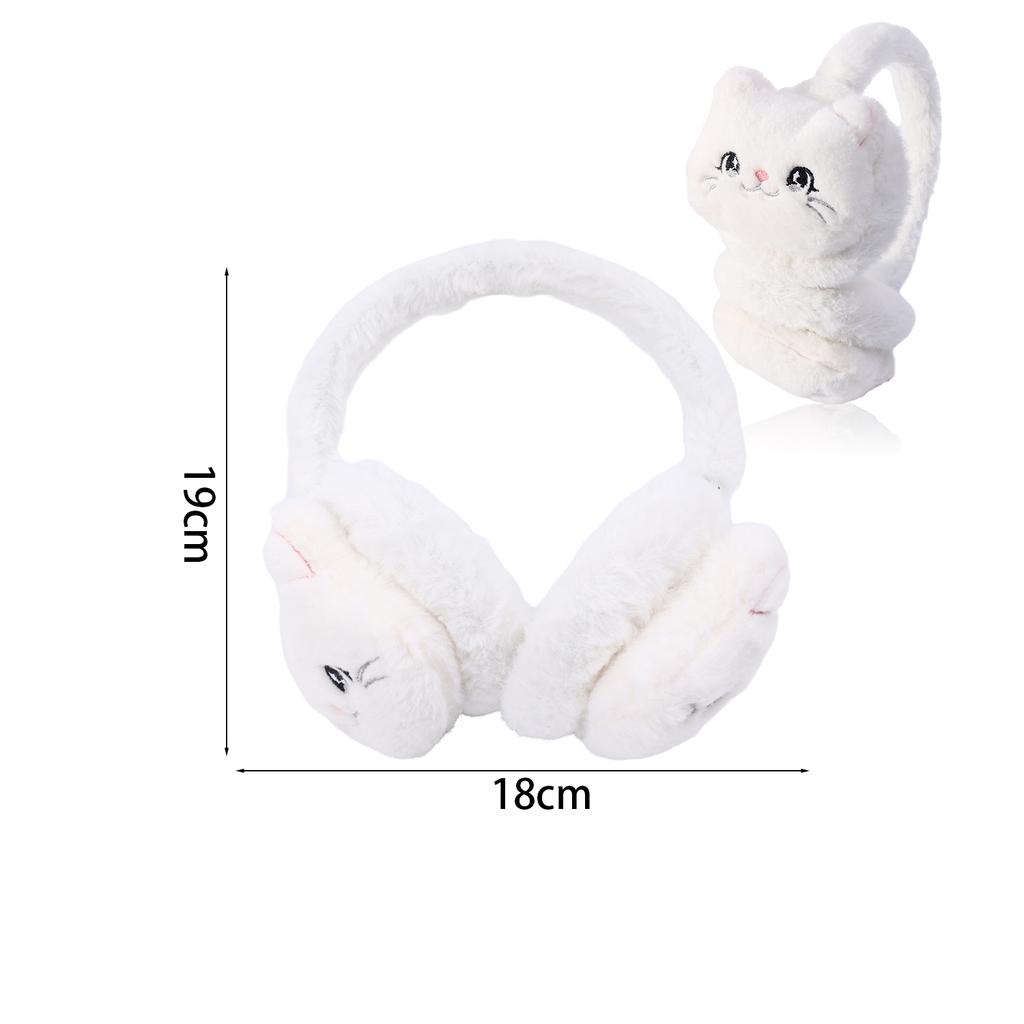 1PC Cute Animal Plush Ear Warmer Earwrap Soft Folding Earflap Ear Cover Winter Warm Earmuff For Children Outdoor Cold Protection
