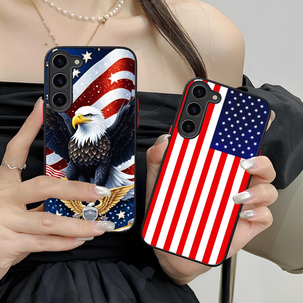 Силиконовый чехол для мобильного телефона с флагом США Америка для Samsung Galaxy S26 S25 S24 S23 S22 S21 Plus FE Ultra Цветная крышка
