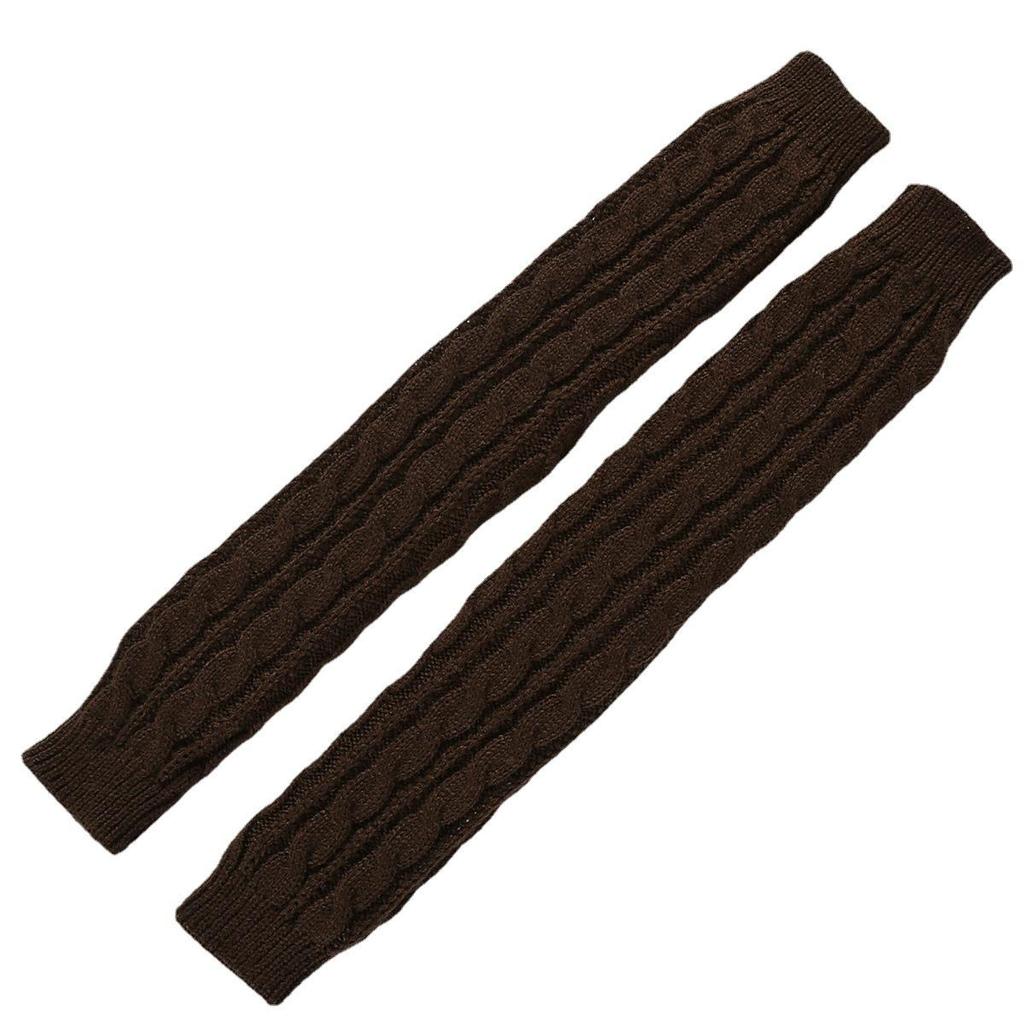 Осенние и зимние вязаные женские перчатки до половины пальцев, длинные теплые рукава без пальцев, рукава