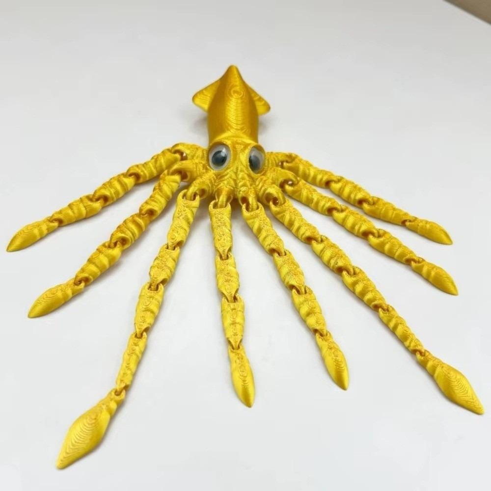 Action Figures 3D Printed Model Toy Movable Joints Octopus Model New Squid Model For Kids Gift