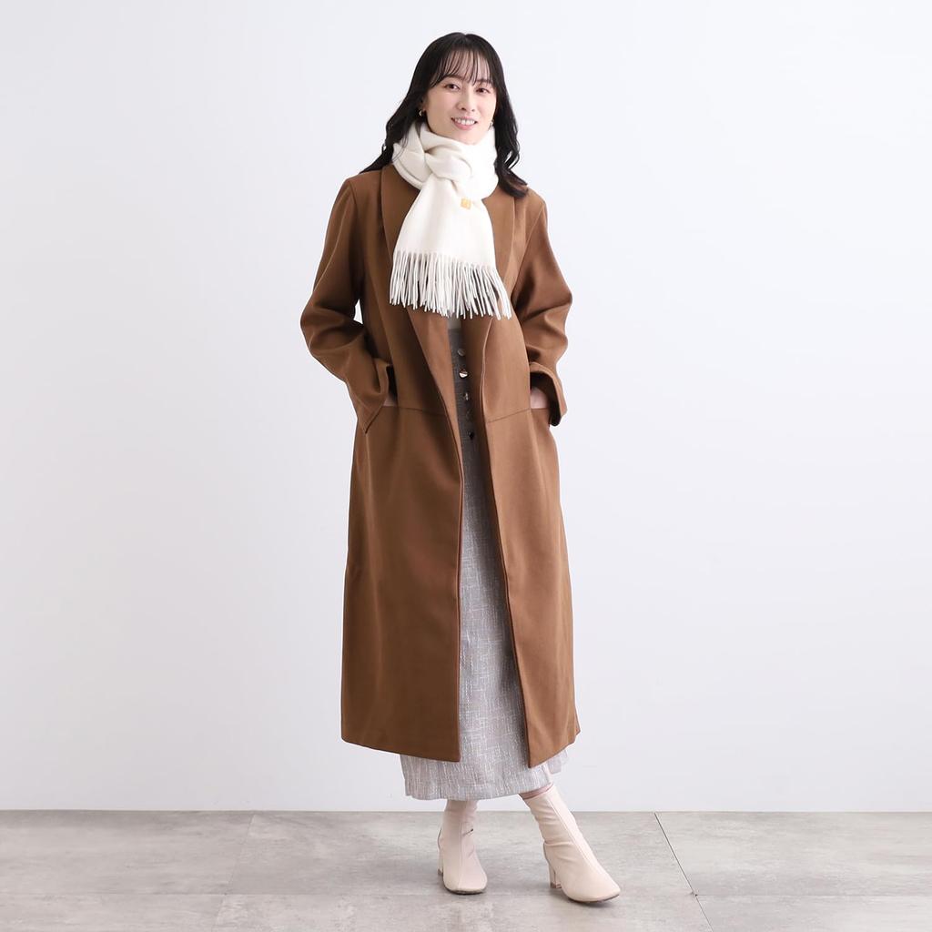 Miel Cashmere Scarf Stole for 60cm Cashmere Stole for White [Moonbat] 100% Women, Washable, Large, Thick, Plain, Wide, Warm, Winter, Fluffy, Gift,