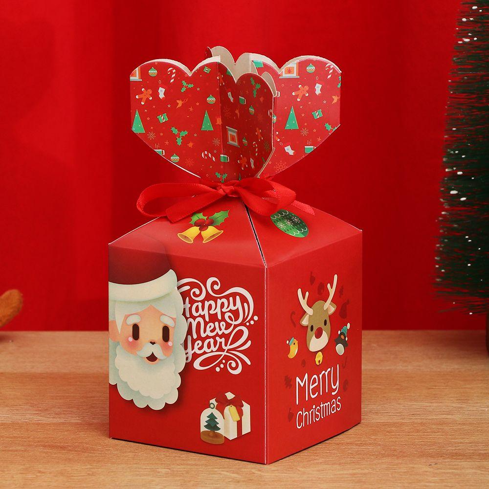 Shape Party Decoration Gift Bag Paper Boxes Cookie Package Xmas Gift Boxes Christmas Candy Bags