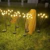 Garden Lights-New Upgraded Solar Powered Firefly Lights Outdoor Waterproof Vibran Garden Lights for Decorationi