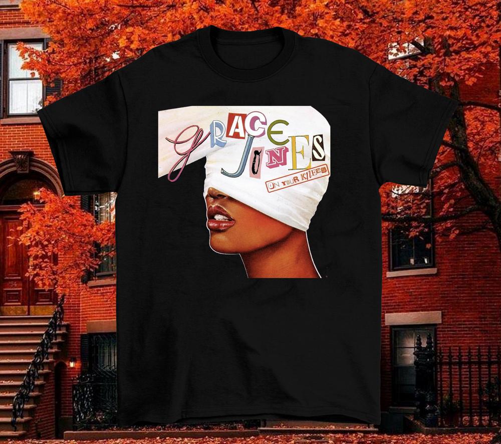 Grace Jones -On Your Knees Album Music Black Unisex Shirt Unisex T-Shirt