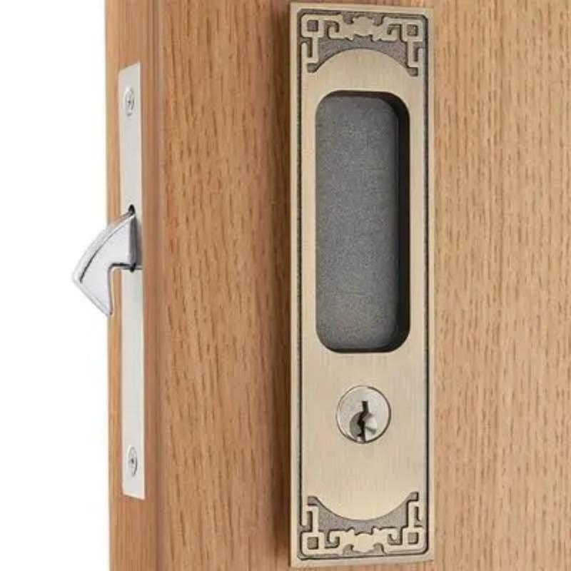 5 стилей раздвижной дверной замок для ванной комнаты и туалета, крючок для замка с невидимым перемещением, дверной замок с ключами