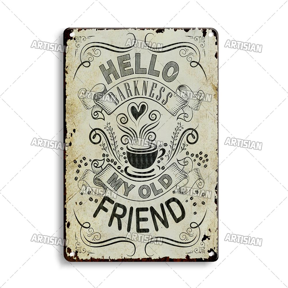 Кофе Металлическая Жестяная Табличка Винтажная Металлическая Табличка с Меню Забавная Металлическая Табличка Декоративная Тарелка Домашний Бар Кафе Стена Индустриальный Декор