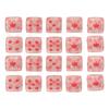 20pcs Dice Set 6 Sided Transparent Dices Rounded Corner Dice for Board Games and Teaching Math