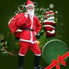 Polyester Adults For Men White and Red Belt Cosplay Suits Christmas Clothes Santa Claus Costume Hat