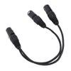 XLR Splitter Cable 3 Pin Female to Dual Male Patch Y Cable Balanced Microphone Cord
