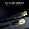Кабель Ethernet Cat 8, плоский сетевой кабель для Интернета, 28AWG, бескислородная медь, 40 Гбит/с, высокая скорость, 2000 МГц