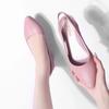 Women's Summer Sandals Outerwear Slippers Female Solid Color Baotou Shallow Mouth Sandals Large Size Low Thick Heel Waterproof Single Shoes