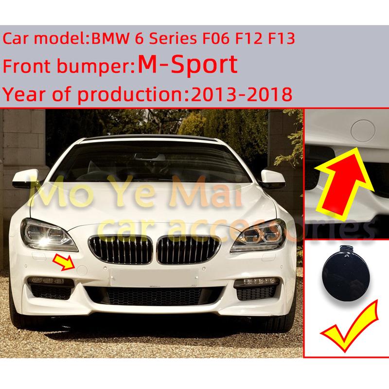 Front Bumper Towing Hook Cover Cap Hauling Trailer Shell For BMW 6 Series F06 F12 F13 M-Sport 2013 2014 2015 2016 2017 2018