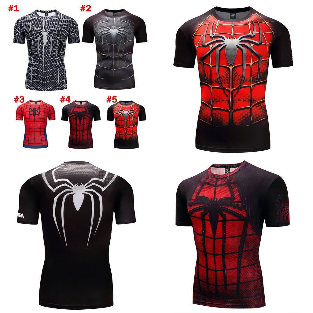 Stylish Spider-man Short Sleeve Sport Shirt For Men With Premium Quality Fabric