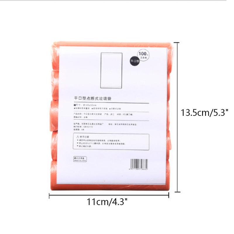5 Rolls 1 Pack 100Pcs Household Disposable Trash Pouch Kitchen Storage Garbage Bags Cleaning Waste Bag Plastic Bag