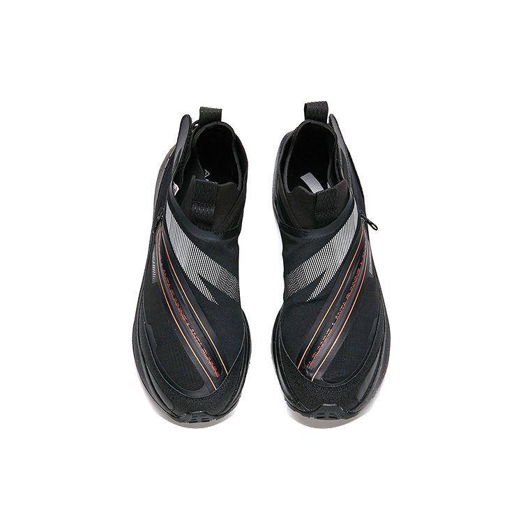 Anta Кроссовки Running Series из кожи, удобные, средней высоты, мужские, черные, оранжевые 112045529-3