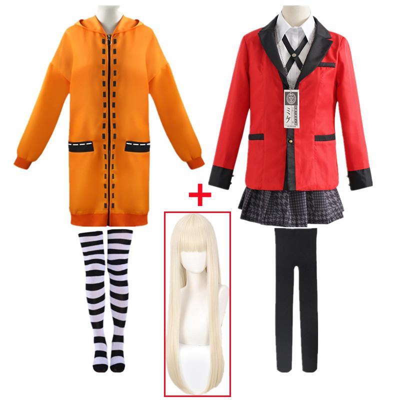 Аниме Kakegurui Yomotsuki Runa Косплей Костюм Желтая Толстовка Пальто Куртка Школьная Повседневная Униформа Хэллоуин Карнавальная Одежда