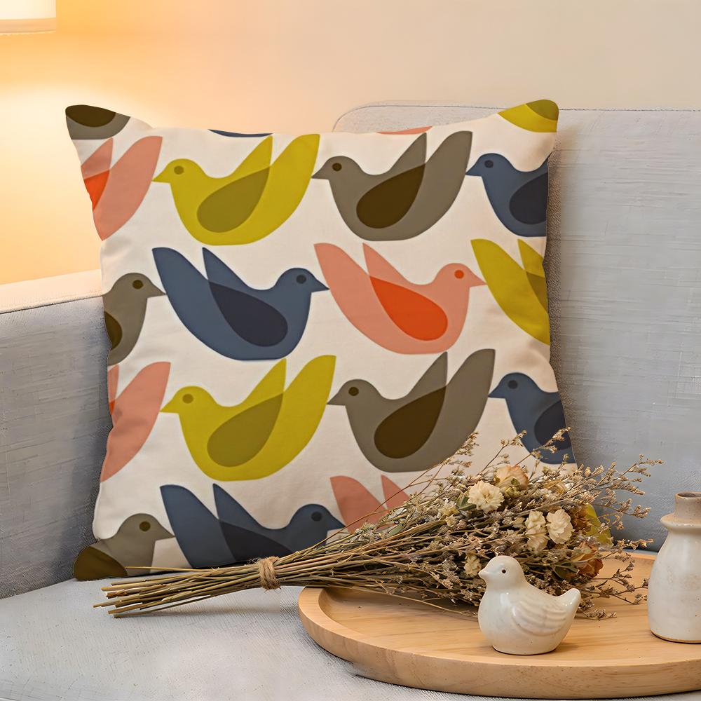 Cushion Cover Linen SkinFriendly Soft Decorative Case for Sofa Home Decor Fashion Art OOrla Kiely Flower Pillow cover