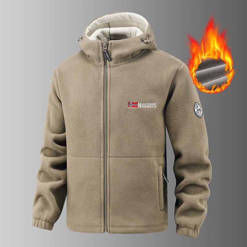 Мужской комплект зимней спортивной одежды, ретро тренировочная толстая флисовая куртка + брюки, комплект из двух предметов, повседневный лыжный костюм для бега