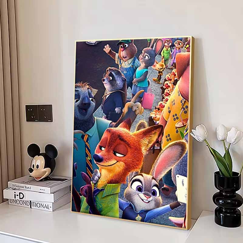 Disney Алмазная живопись: Знаменитая сцена селфи Ника и Джуди Милый набор для вышивки крестом и мозаики из страз Сделай сам Подарок для вышивки для домашнего декора