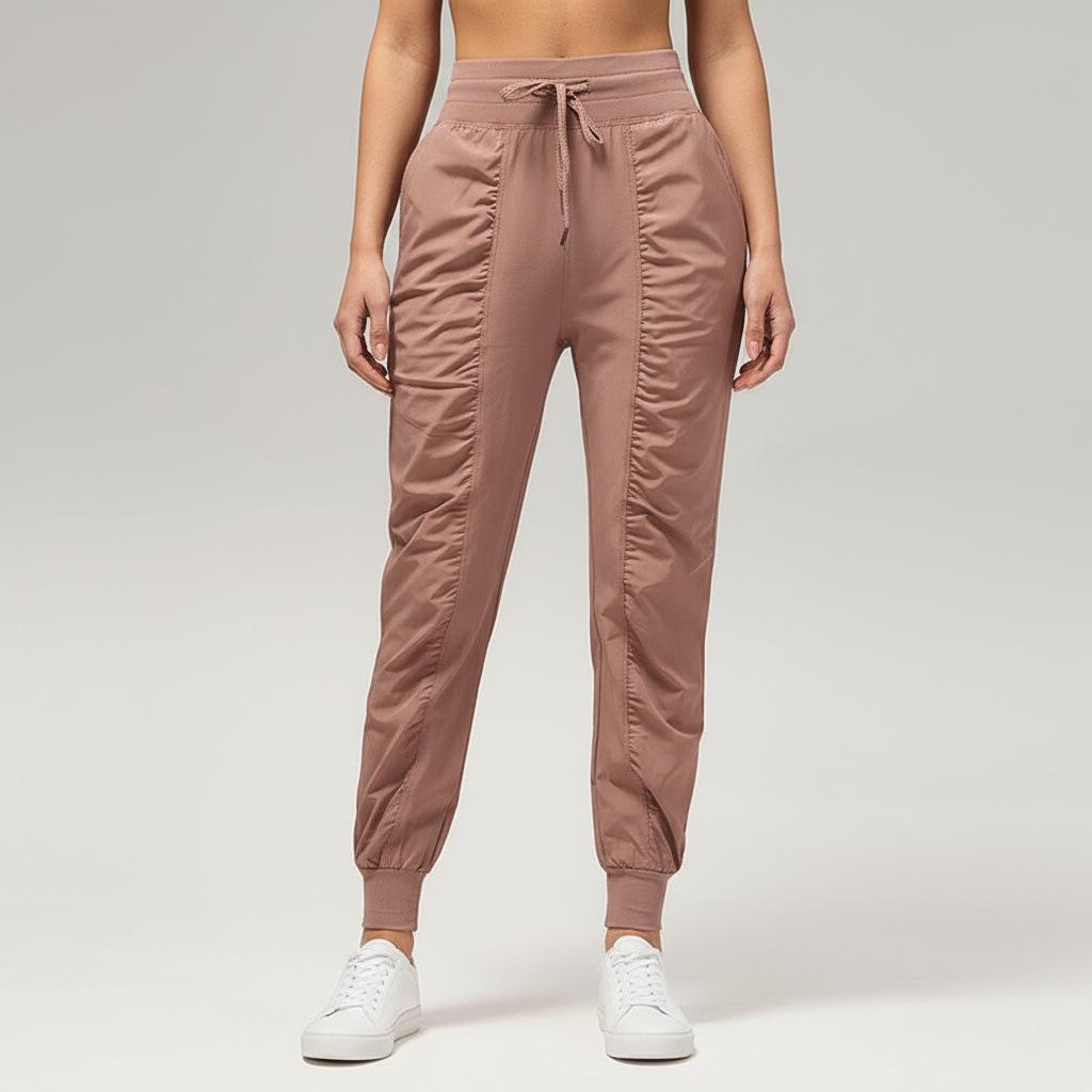 Женские быстросохнущие утягивающие фитнес-штаны гаремы – Свободные, плиссированные, с манжетами, длинные, для бега и повседневной носки