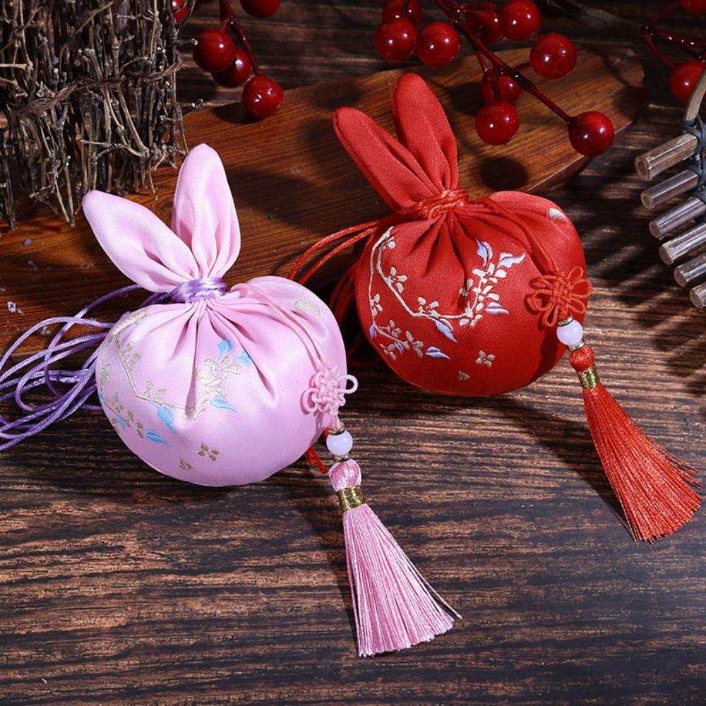 Brocade Chinese Style Blessing Pouch Handmade Hanging Embroidery Sachet Pendant Home Decor