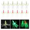 6PCS/Box Luminous Squid Quad Hook Without Barbs Sea Fishing Simulation Squid Bait Fishing Gear Accessories