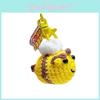 Plush Bee Keychain With Hook For Car Keys And Bags