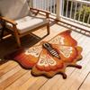 Bow Shape Plush Rug Non-Slip Soft Fluffy Carpet French Style Washable Mat for Bedroom Living Room Decor