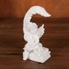 Charming Feather Angel Ornaments Handcrafted Decorative Resin Angel Statue Non-slip Base Praying Angel Figurine Living Room