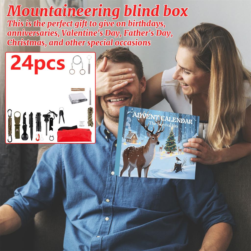 Рождественский Адвент-календарь BlindBox Рождественские Игрушки Альпинизм на Открытом Воздухе BlindBox