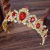 Popular New Baroque Multi-color Rhinestone Bridal Crown Headband Wedding Alloy Accessories