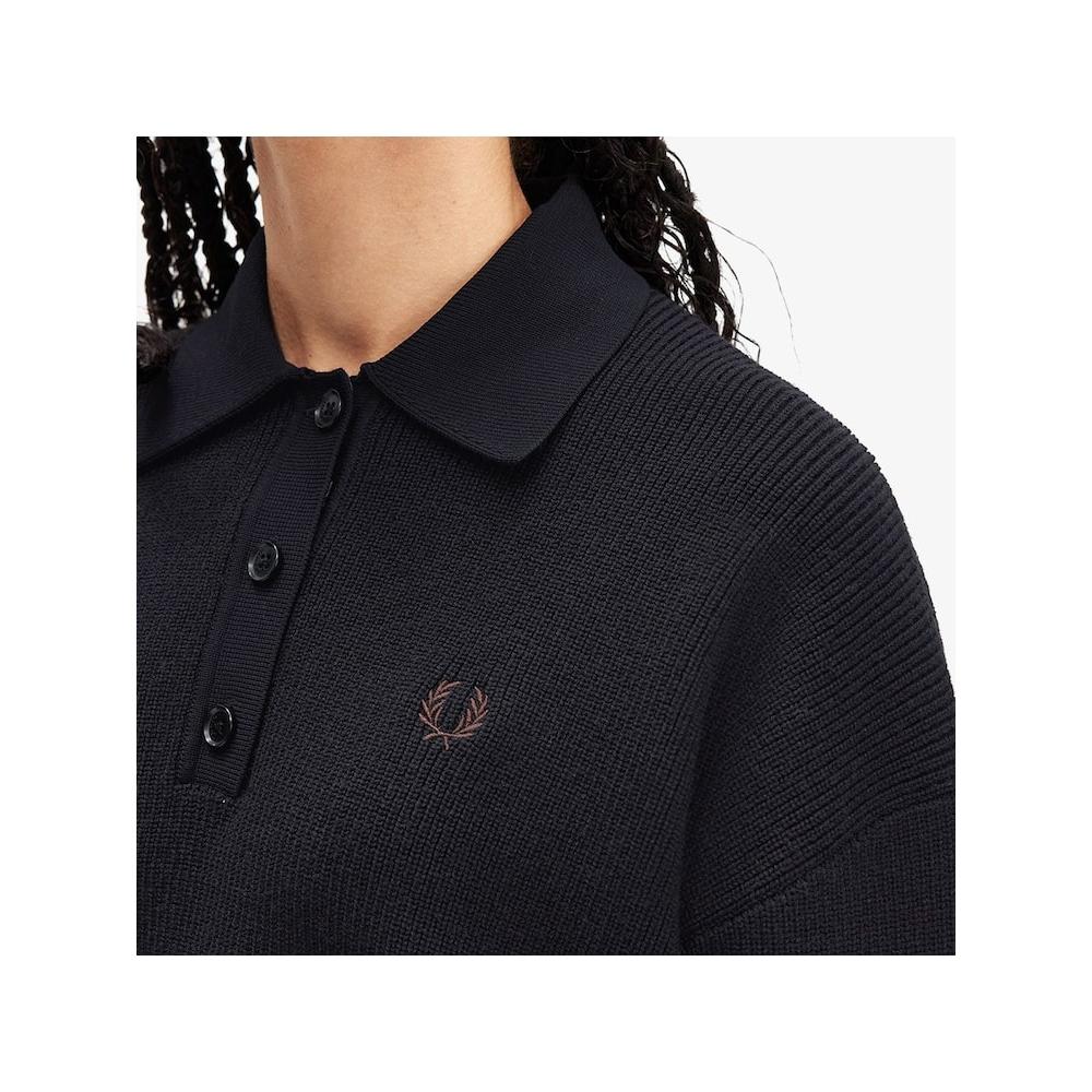 Fred Perry [womens] Knit Shirt   Black Afpf2438136 102 qzgAfpf2438136 102